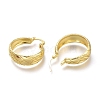 Brass Thick Hoop Earrings EJEW-H104-22G-3
