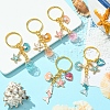 Alloy Enamel & Glass Bottle With Glass Rhinestone Keychain KEYC-FZ00020-4