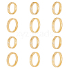 Unicraftale 12Pcs 6 Size Crystal Rhinestone Grooved Finger Rings Set RJEW-UN0002-72G-1