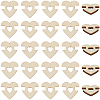 1 Set 1-Hole Wood Buttons BUTT-CY0001-16A-6
