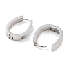 304 Stainless Steel & Natural Shell Huggie Hoop Earrings for Women EJEW-C096-27A-P-2