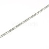 304 Stainless Steel Figaro Chain Necklace Making STAS-A028-N022-3