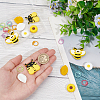 WADORN Leaf Flower Bees Silicone Knitting Needle Point Protectors DIY-WR0004-07-3