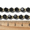 Natural Black Onyx(Dyed & Heated) Beads Strands G-K387-A03-01-5