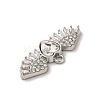 Rack Plating Alloy Rhinestone Charms PALLOY-O106-03P-02-3