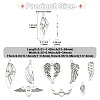80Pcs 8 Styles Tibatan Style Alloy Pendants FIND-CJ0006-02-2