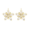 Brass Micro Pave Clear Cubic Zirconia Stud Earrings for Women EJEW-S217-E04-1