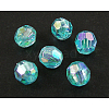 Eco-Friendly Transparent Acrylic Beads TACR-PL642-8mm-25-1