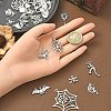 20Pcs 20 Styles Halloween Theme Tibetan Style Alloy Pendants TIBEP-YW0001-91-5