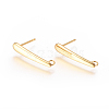 Ion Plating(IP) 304 Stainless Steel Ear Stud Components LS-STAS-I120-18B-G-1