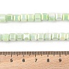 Electroplate Opaque Glass Beads Strands EGLA-U004-02E-4