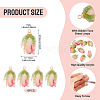 10Pcs Transparent Acrylic Pendants SACR-TA0001-66B-4