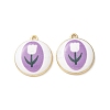 Plating Eco-Friendly Printed Alloy Pendants AL-CBAE25B-01E-G-1