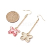 Alloy Enamel Butterfly Dangle Earrings EJEW-JE05604-5