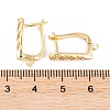Rack Plating Brass Cubic Zirconia Hoop Earring Findings KK-S374-04G-02-2