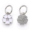 Enamel Style Flower Alloy Rhinestone Charms ENAM-S085-08-3