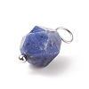 Faceted Natural Sodalite Pendants PALLOY-JF01694-02-3