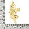 Rack Plating Brass Micro Pave Clear Cubic Zirconia Pendants KK-K341-76B-G-3