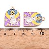 Tarot Card Theme Alloy Enamel Pendants ENAM-T020-51B-02-3