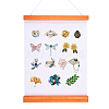 Wall Mounted Brooch Jewelry Display Rolls ODIS-WH0001-61-1