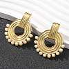 304 Stainless Steel ABS Imitation Pearl Stud Earrings EJEW-M069-02G-4