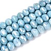 Anti-Tarnish Electroplate Glass Beads Strands GLAA-T025-8mm-19I-1