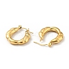 Ion Plating(IP) 304 Stainless Steel Twist Rope Hoop Earrings for Women EJEW-G293-11G-2