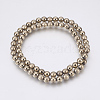 Electroplate Non-Magnetic Synthetic Hematite Beads Strands G-F585-B-6mm-3