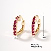 Heart-shaped Diamond Inlaid Hoop Earrings XW0736-5-1