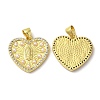 Rack Plating Brass Cubic Zirconia Pendants KK-Q771-01G-1