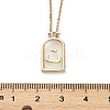 Arch Brass Pendant Necklaces NJEW-H051-05G-5