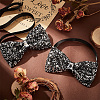 Adjustable Resin Rhinestone Polyester Bow Ties for Men AJEW-WH0472-01B-4