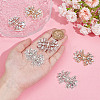 6Pcs 3 Colors Alloy with Glass Rhinestone Bowknot AJEW-NB0006-23-3