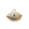 Brass Micro Pave Cubic Zirconia Charms KK-G519-09G-01-1