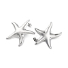 304 Stainless Steel Starfish Stud Earrings EJEW-K295-16P-2