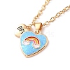 BFF/Best Friends Forever Alloy Pendant Necklaces NJEW-K124-01G-01-1