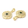 Brass Micro Pave Cubic Zirconia Pendants KK-M246-07G-2