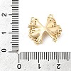 Brass Pave Clear Cubic Zirconia Pendants KK-G553-05G-3