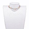 Glass Beads Necklaces NJEW-JN02499-5