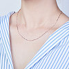 SHEGRACE Rhodium Plated 925 Sterling Silver Chain Necklaces JN733A-4