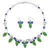 304 Stainless Steel Necklaces & Hoop Earring Sets SJEW-YW00001-1