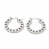 304 Stainless Steel Curb Chain Shape Stud Earrings for Women X-EJEW-F283-02P-1