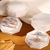 1Pc 3-Slot Octagon Velvet Rings Storage Boxes CON-LP0001-89B-3