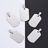 304 Stainless Steel Big Pendants STAS-TAG0001-30-1