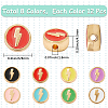 96Pcs 8 Colors Alloy Enamel Beads FIND-SC0014-52-2