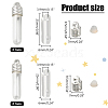 12Pcs 2 Style Clear Glass Tube Wish Bottle Pendants FIND-PH0017-07-2
