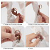 CHGCRAFT 2 Pairs 2 Colors Leather Undamaged Bag D Ring Connector FIND-CA0007-93-4