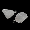 Raw Rough Natural Quartz Crystal Pendants G-M405-02P-08-4