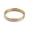 3Pcs Vacuum Plating 201 Stainless Steel Bangles Sets for Women BJEW-F476-05M-1