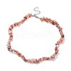 Natural Carnelian Chips Beaded Necklaces NJEW-JN04275-05-1